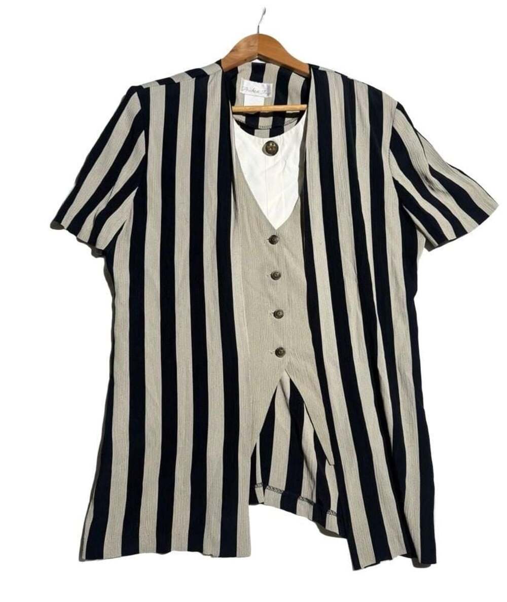 Made in the USA Pride & Joy Vintage 80s Black and Tan Striped